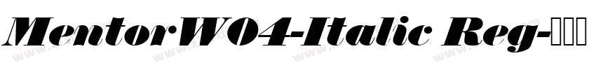 MentorW04-Italic Reg字体转换